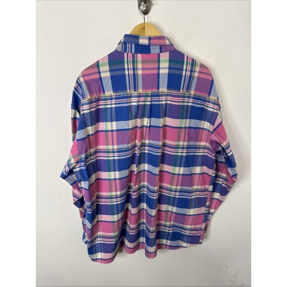 Wrangler Men 2XL Breast Cancer Pink Embroidered Check Button Shirt Long Sleeve - Picture 4 of 4